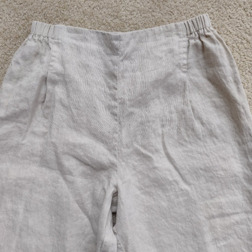 Christopher Calvin beige linen pants